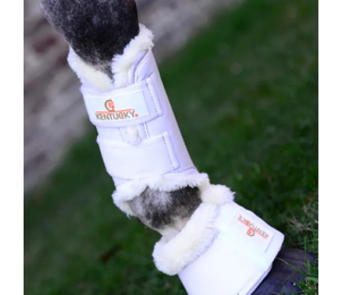 sheepskin overreach boots white image