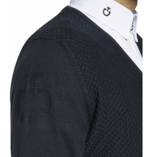 Cavalleria Toscana Men's Wool Knit Honeycomb V-neck image