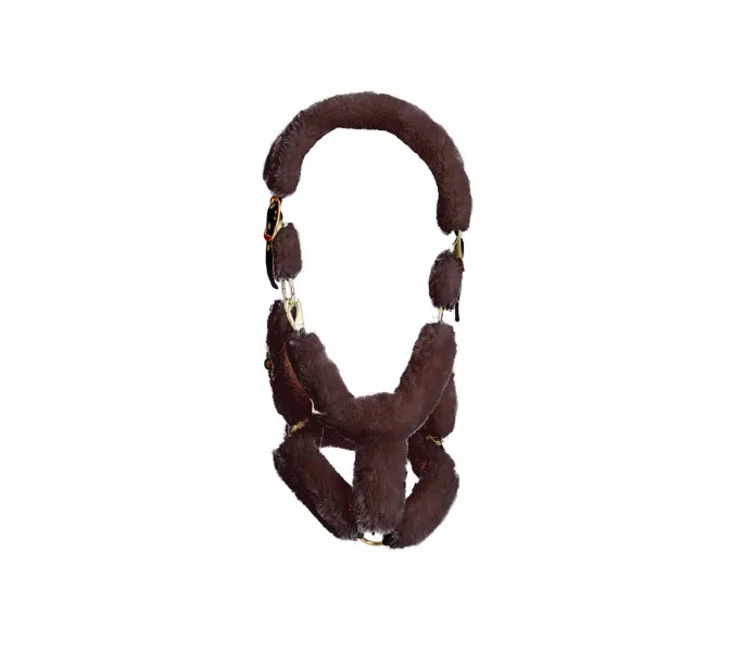 kentucky sheepskin halter brown kuva