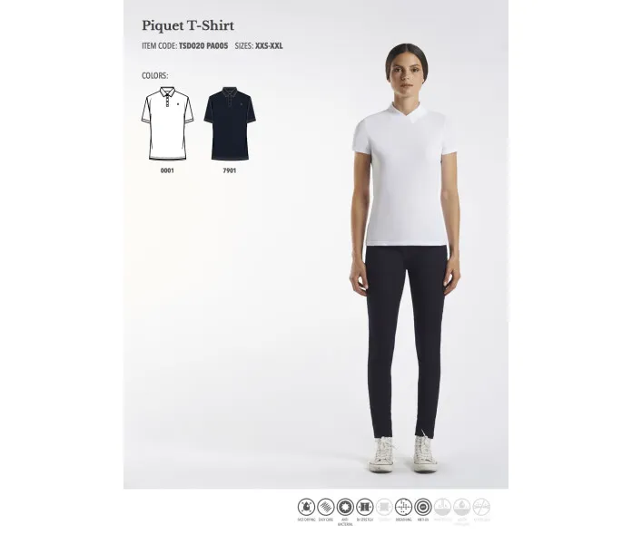 Piquet T shirt marinbla3 kuva