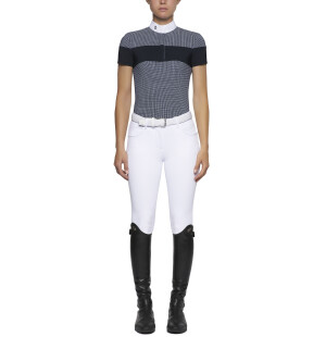 Cavalleria Toscana Gingham Check Jersey stripe Tävlings Polo image