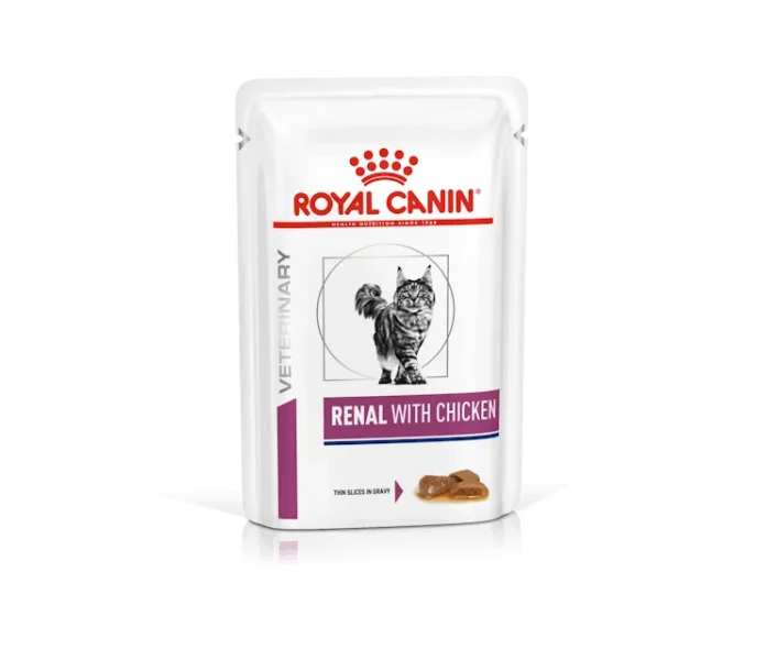 vhn vital support renal cat wet chicken cig pouch 85gr packshot image