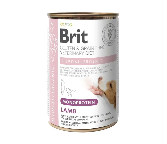 214758 Brit Veterinary Diet for dogs Hypoallergenic Monoprotein Lamb 400g kuva