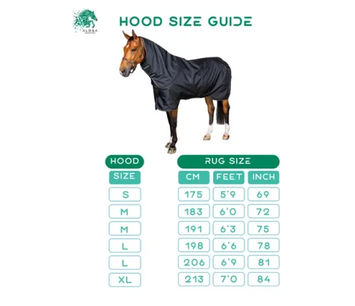 Hood size guide kuva