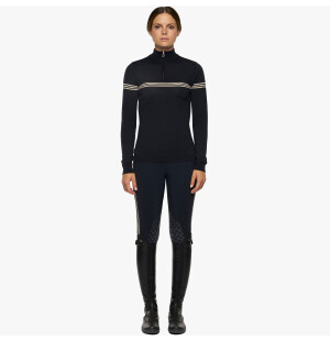Cavalleria Toscana half zip merinoneule kuva
